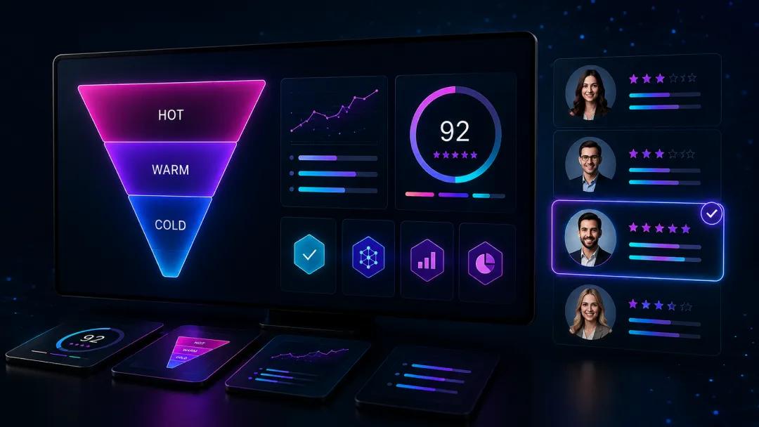 AI lead scoring & prioritization.